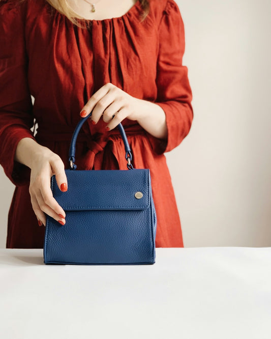Solstice leather satchel